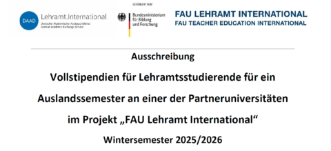 Zum Artikel "NEUE AUSSCHREIBUNG: Vollstipendien Auslandssemester WiSe 2025/26"